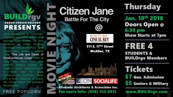 jane jacobs documentary jan 18 2018 ezregister flyers tickets january 18th